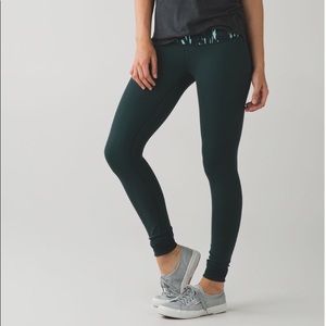 Lululemon Wunder Under Leggings III (Reversible) Dark Fuel/Menthol